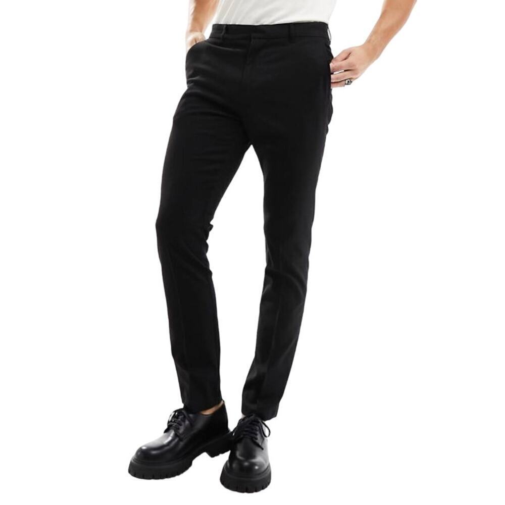 New Look Slim Suit Trouser in Black, Size 30X30​​​​